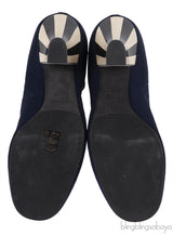 Fendi Zucca FF Logo Navy Blue Knit Boots