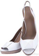 White Slingback Sandals