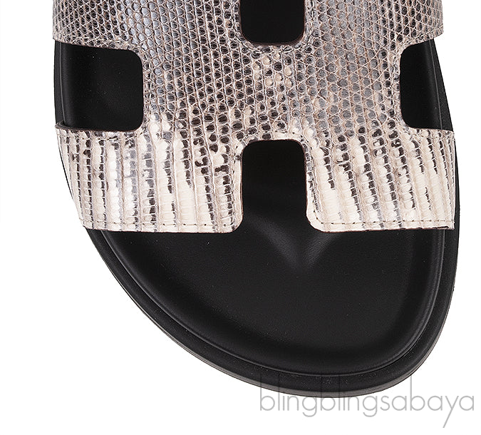 Chypre Lizard Ombre Noir Sandals