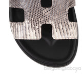 Chypre Lizard Ombre Noir Sandals