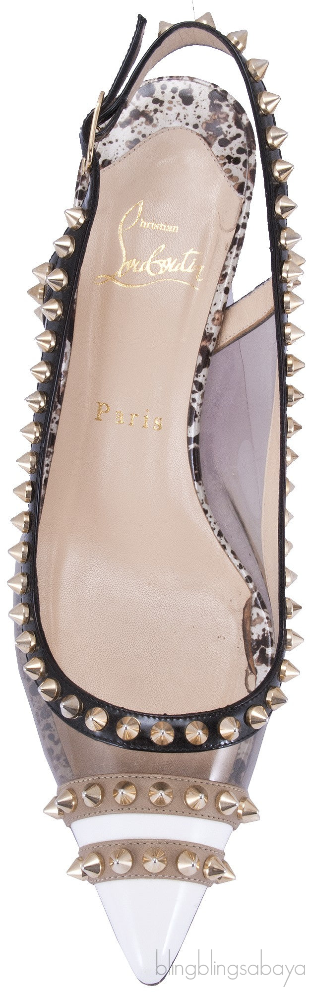 Manovra Studded Pvc Slingback Pumps