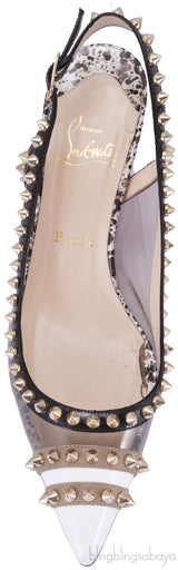 Manovra Studded Pvc Slingback Pumps