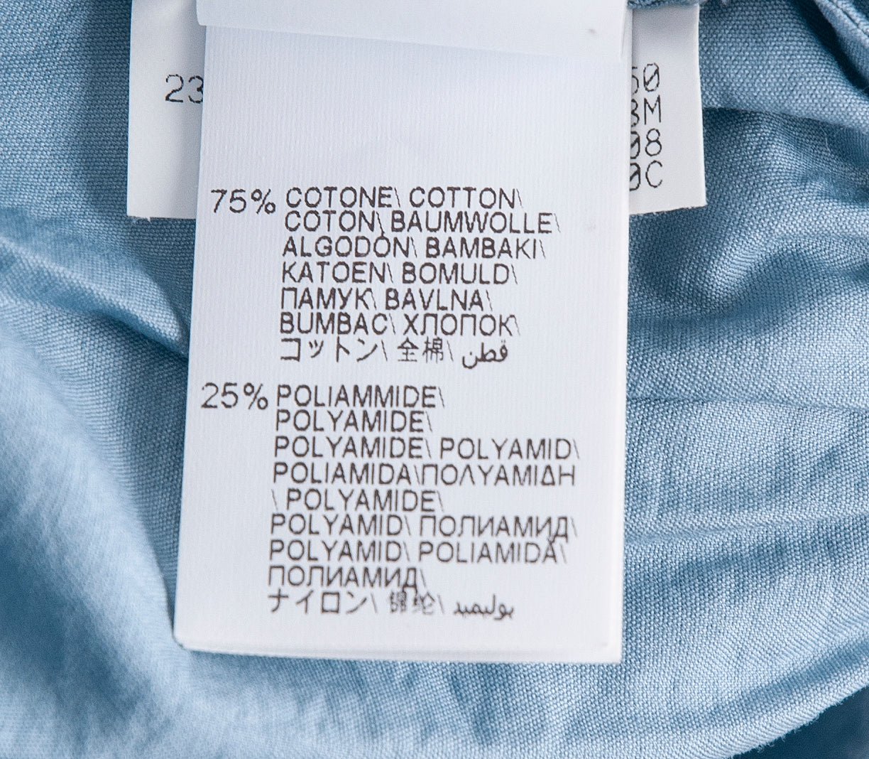Blue Poplin Monili Shoulder Belted Midi Dress