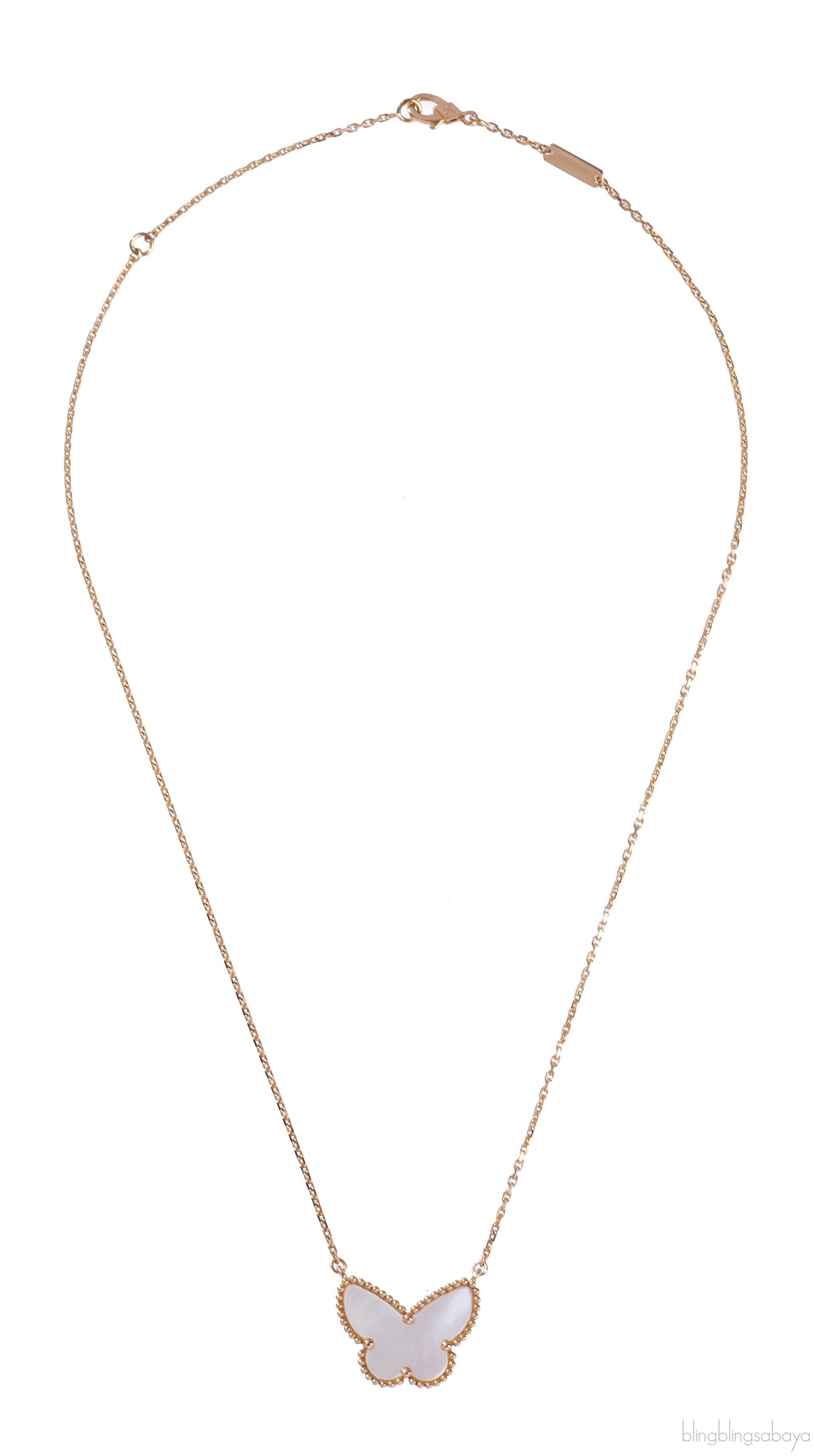 MOP Lucky Alhambra Butterfly Pendant