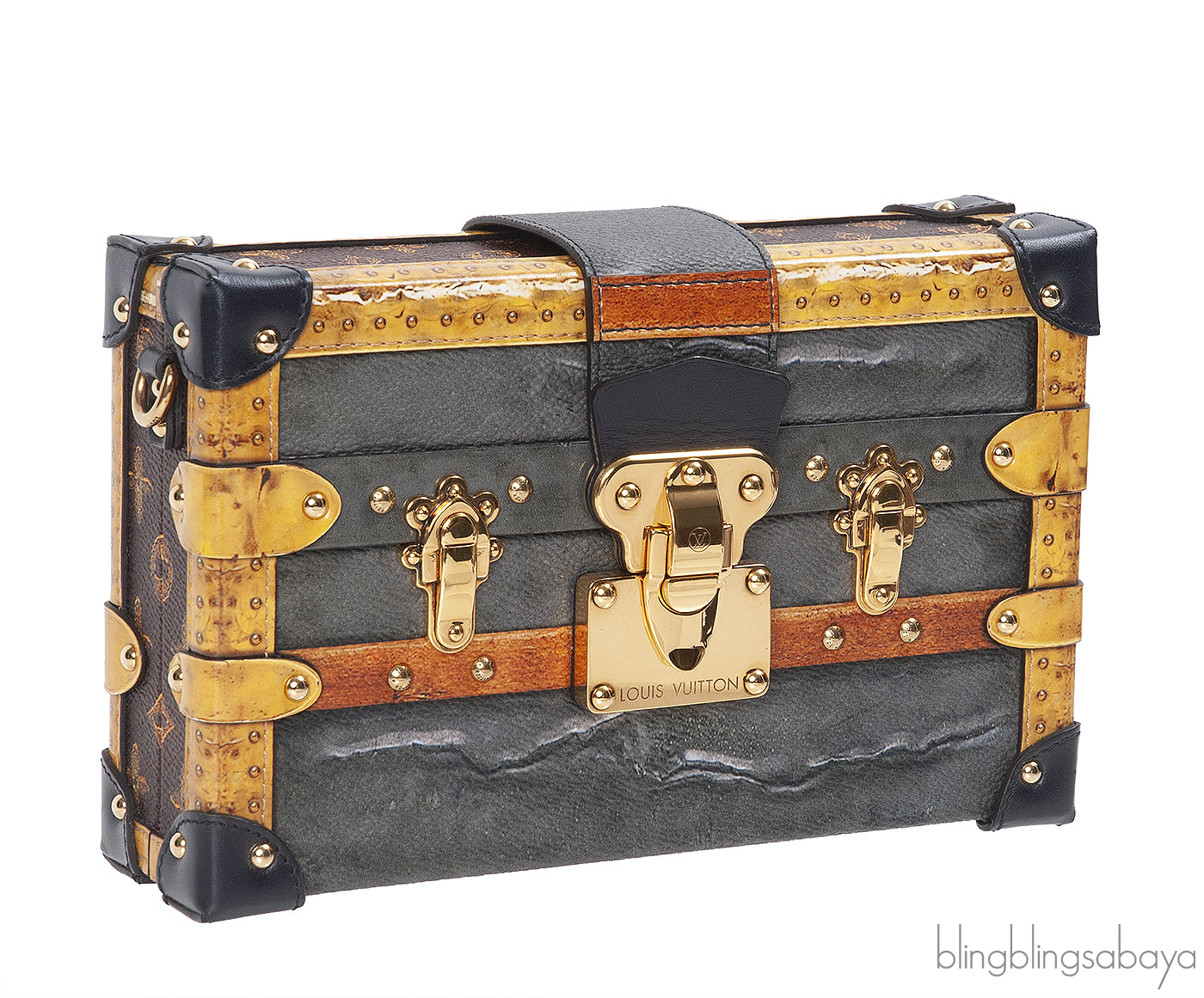 Louis Vuitton Grey Printed Petite Malle GHW