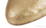Metallic Gold Sequin Heels