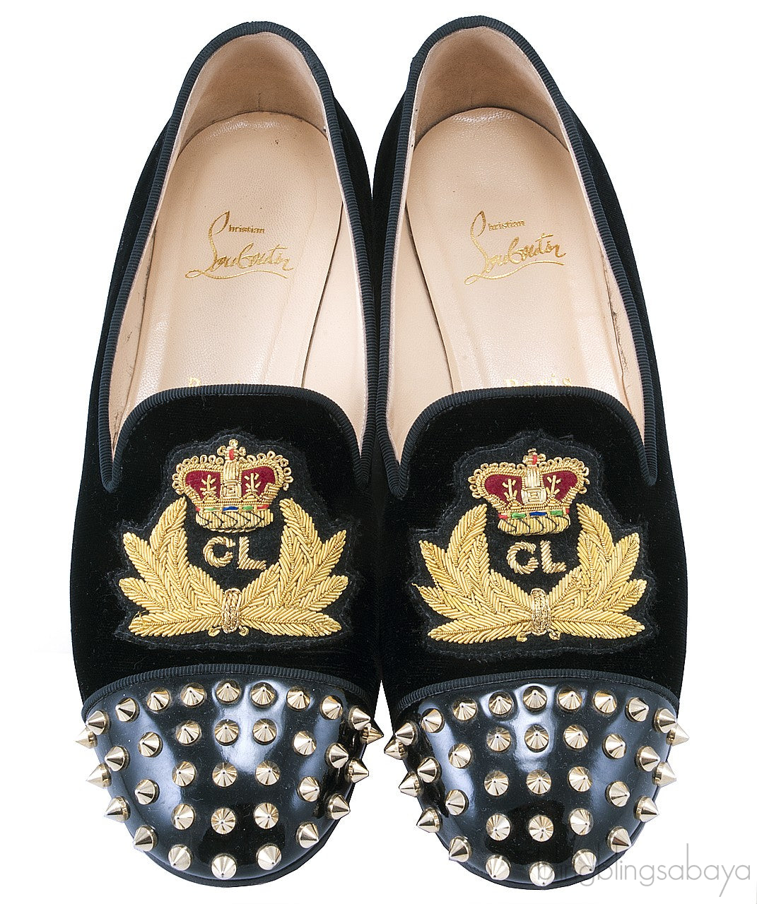 Intern Flat Velvet Spikes Loafer