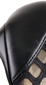 Black Cut-out Mesh Pointed Toe
