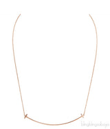 T Smile Rose Gold Necklace