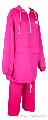 Oversized Appliquéd Stretch-scuba Hoodie & Trouser