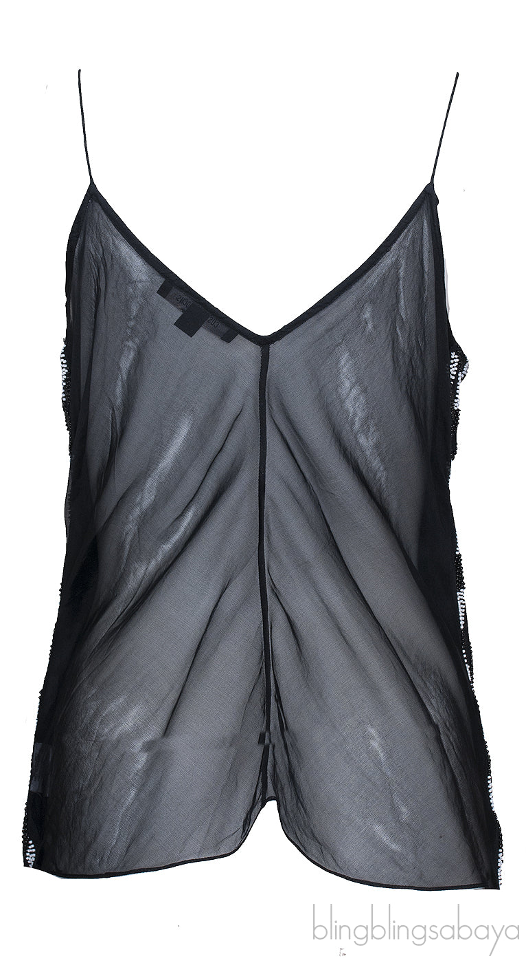 Beaded Chiffon Tank Top