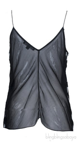 Beaded Chiffon Tank Top