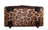 Leopard Pony Hair Large Luggage Trolley