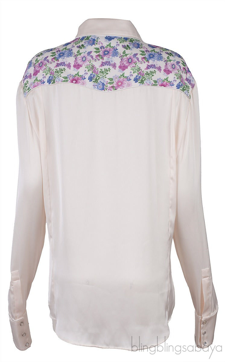 Off-white Floral Trim Shirt
