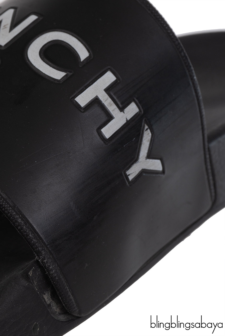 Givenchy Black Logo Print Pool Rubber Slides