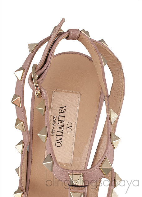 Neon Green Rockstud Leather Pump