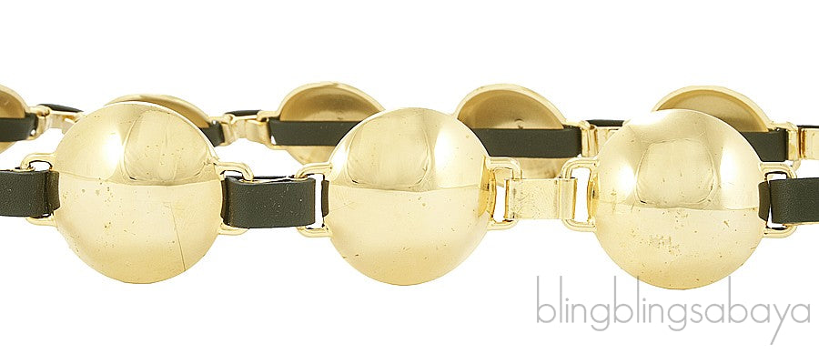 Marni Brass Disc Leather Belt