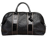 Nero Intrecciato Nappa Croco Duffle