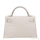 Kelly 20 Alligator Matte Beton GHW