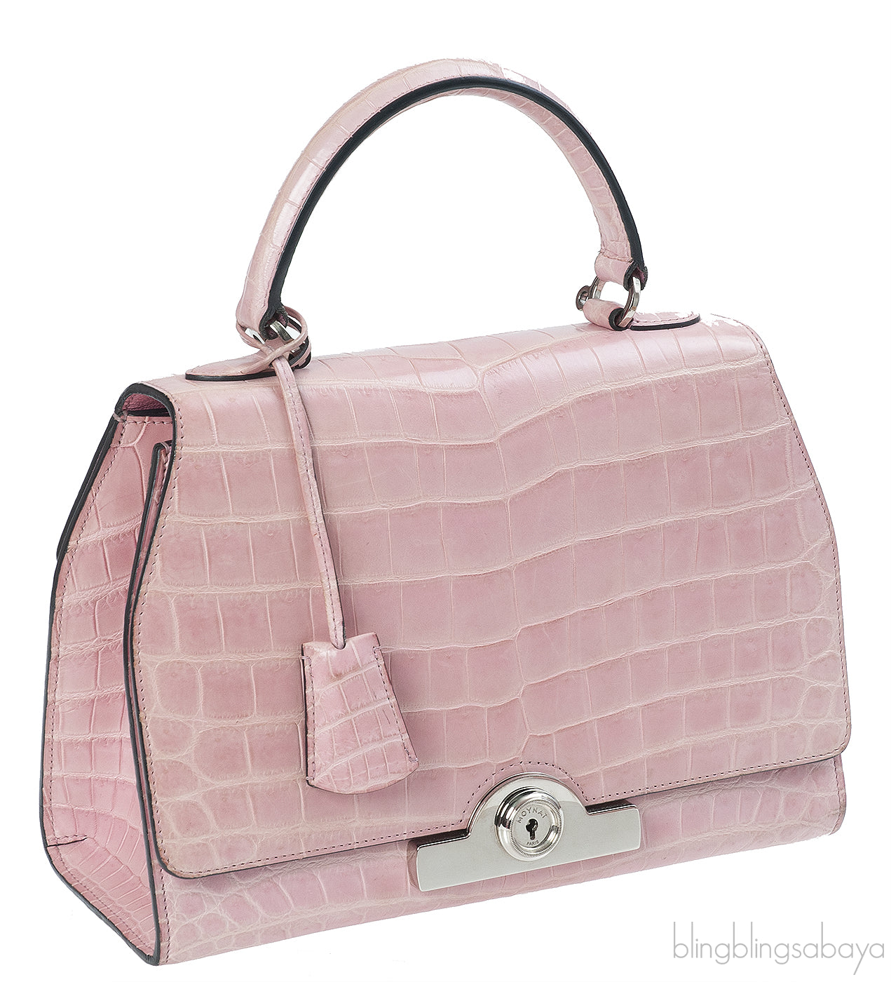 Moynat Rejane PM Pink Nilo Crocodile