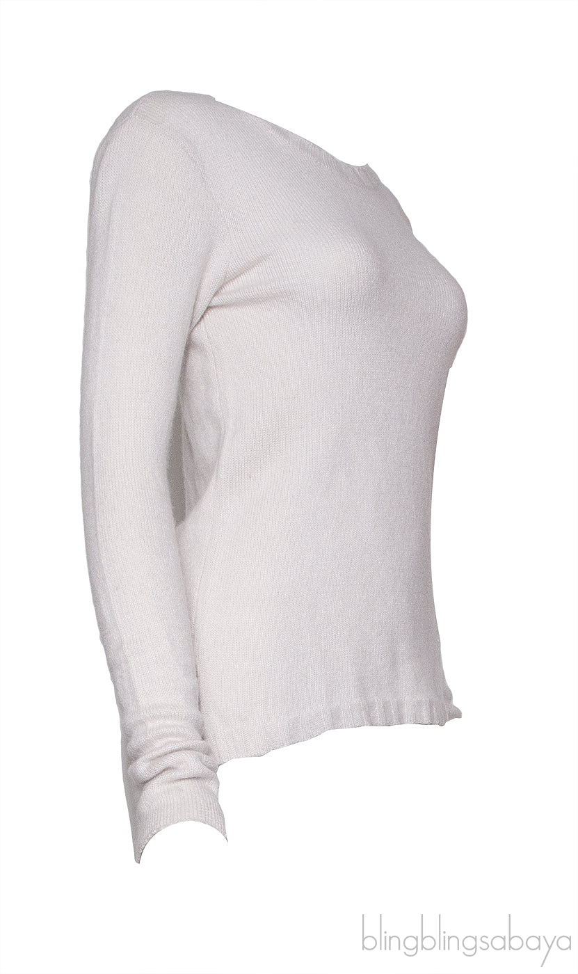James Perse Off-white Cashmere Top