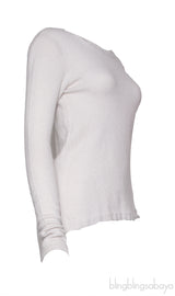 James Perse Off-white Cashmere Top