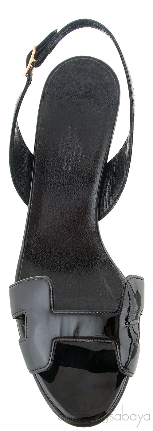 H night 90 Black Patent Heels
