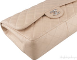 Beige Caviar Jumbo Flap Bag