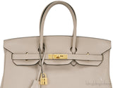Birkin 35 Gris Tourterelle GHW