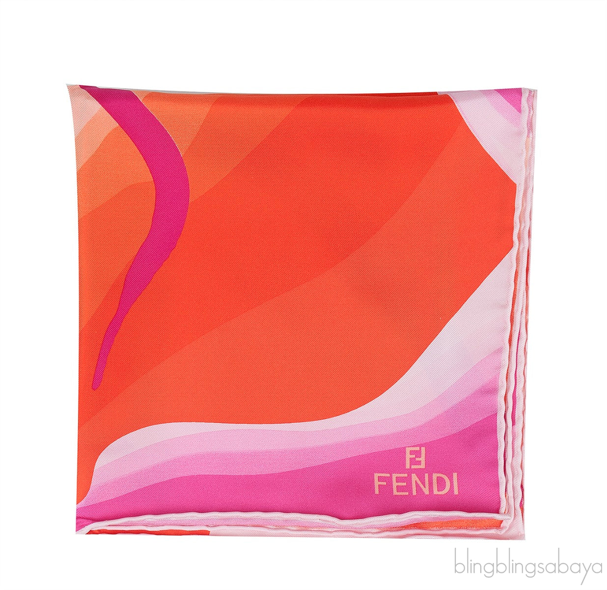 Foulard Orange Multicolor Silk