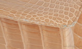Beige Cornelia Lunch Box Crocodile Bag