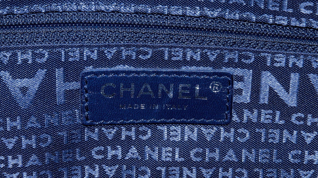 CC Denim Quilted Tassel Handbag