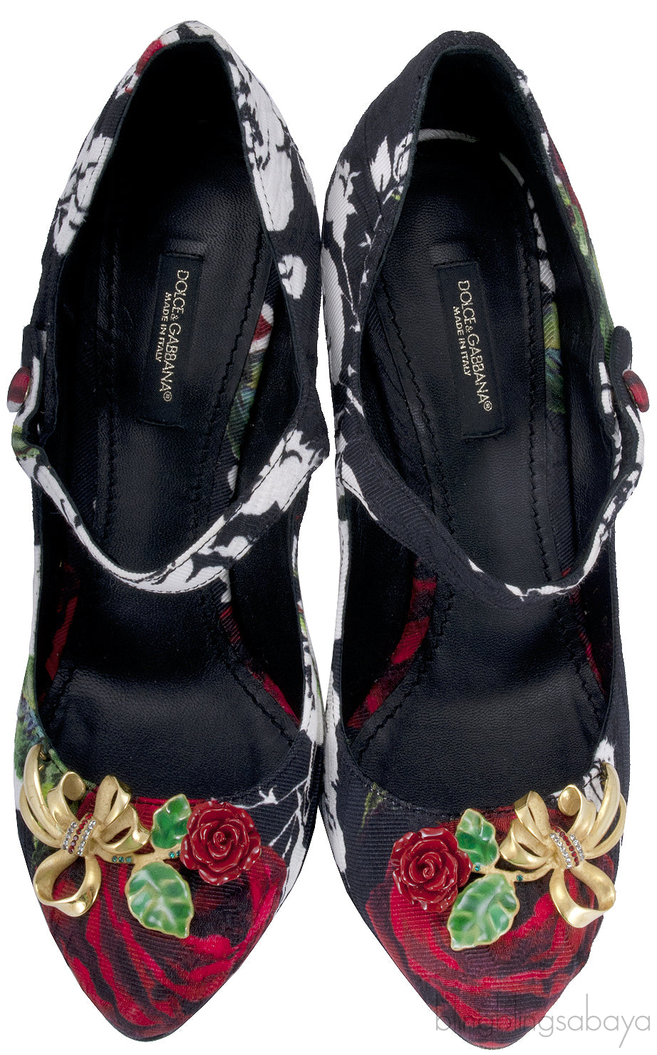 Embellished Floral Brocade Pump