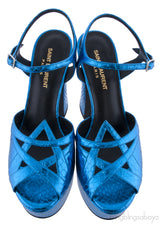 Candy Metallic Blue Platform Sandals