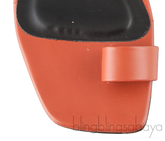 Brown PVC One Finger Slide Mule