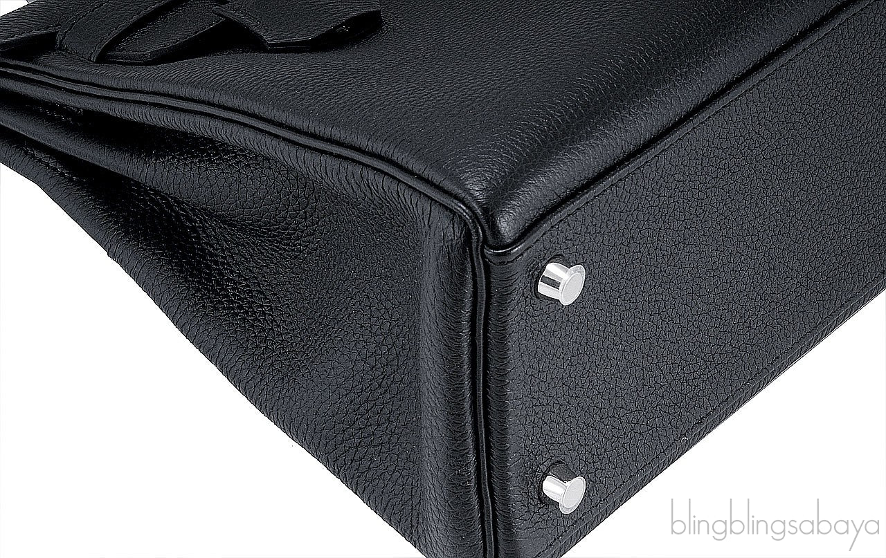 Kelly 32 Black Togo Retourne