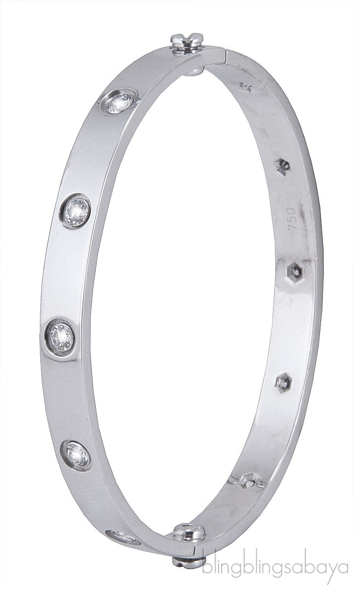 White Gold LOVE Diamond Bracelet