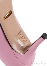Baby Pink Bow Bee Pointed Toe Heels