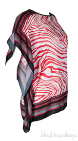 Animal Print Scarf Top