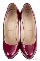 Christian Louboutin Feticha Cramberry Metal Patent Pump