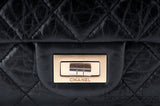 2.55 Reissue Black Distressed Leather