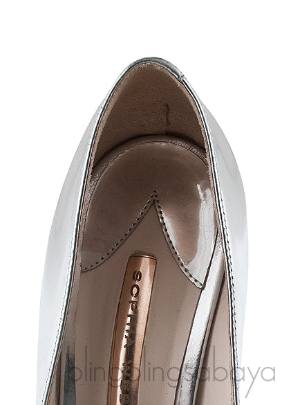 Coco Crystal Silver Metallic Heels