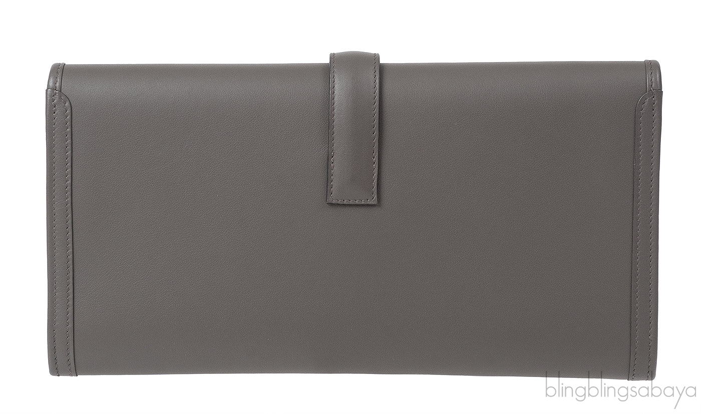 Hermes Jige Elan 29 Swift Etain Clutch