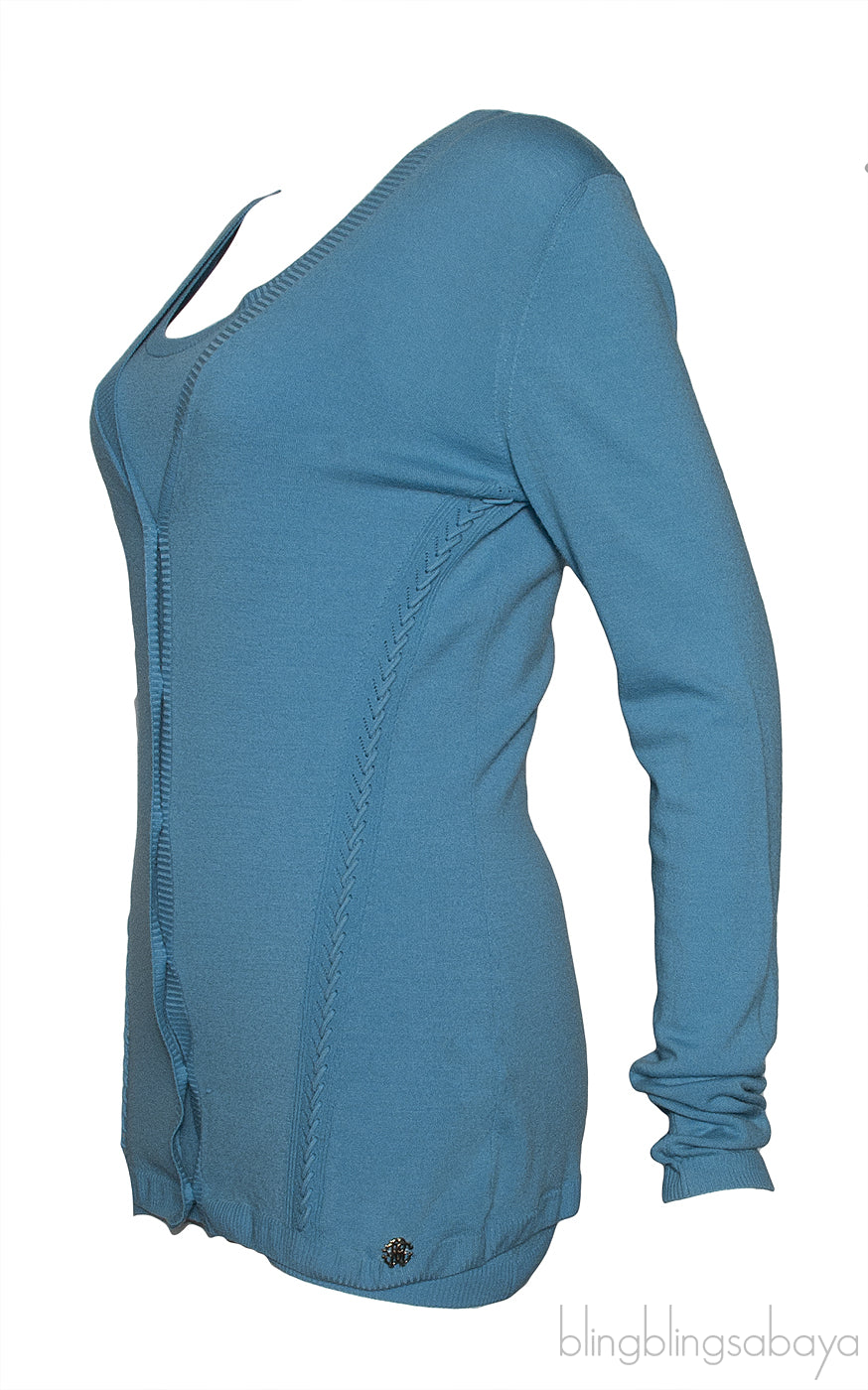Blue Sleeveless Top & Cardigan
