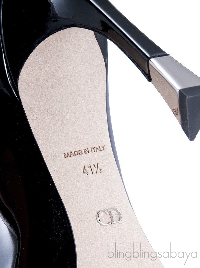 Black Patent Lucky Peep Toe