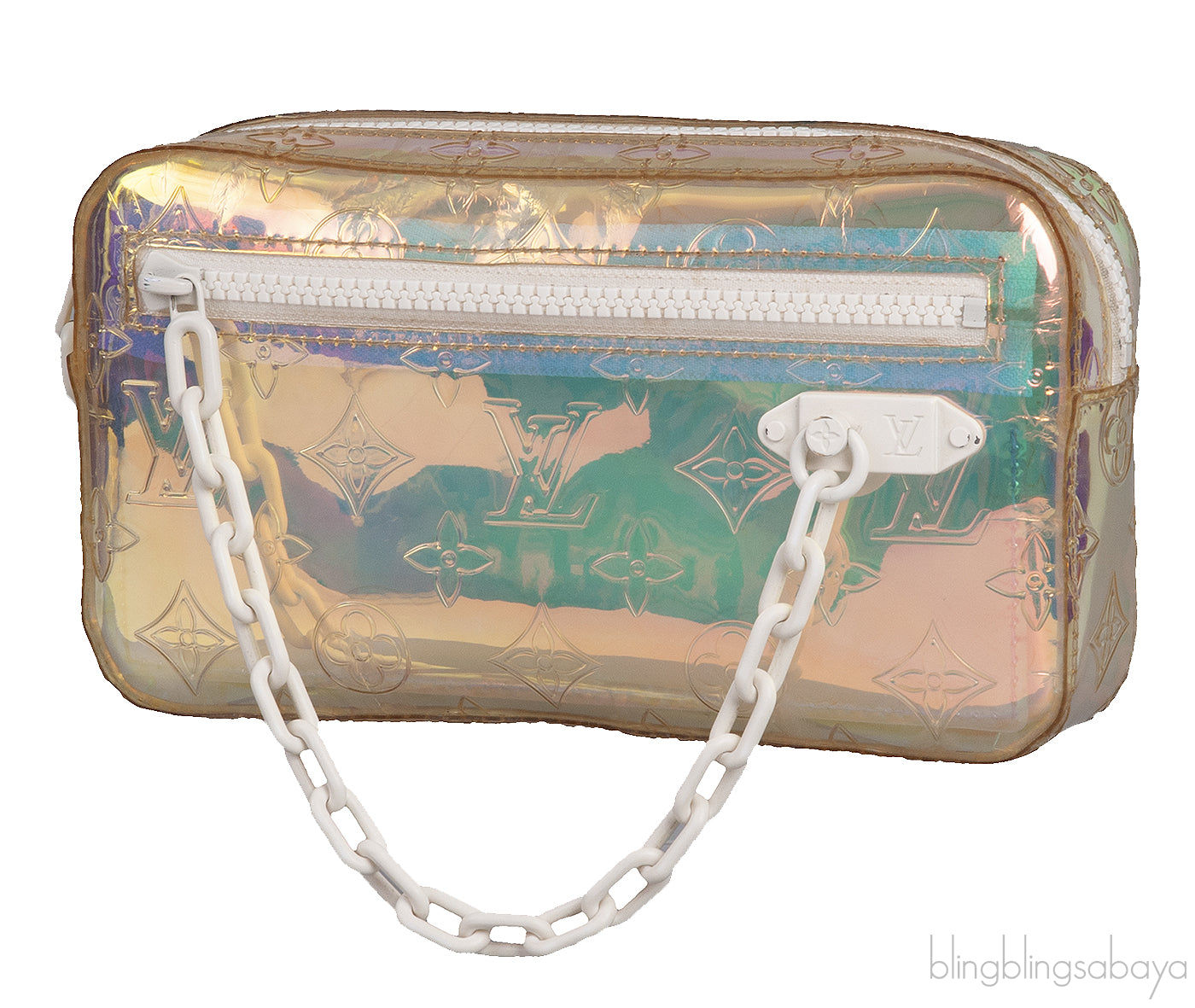 Virgil Prism Monogram Hologram Wristlet Bag