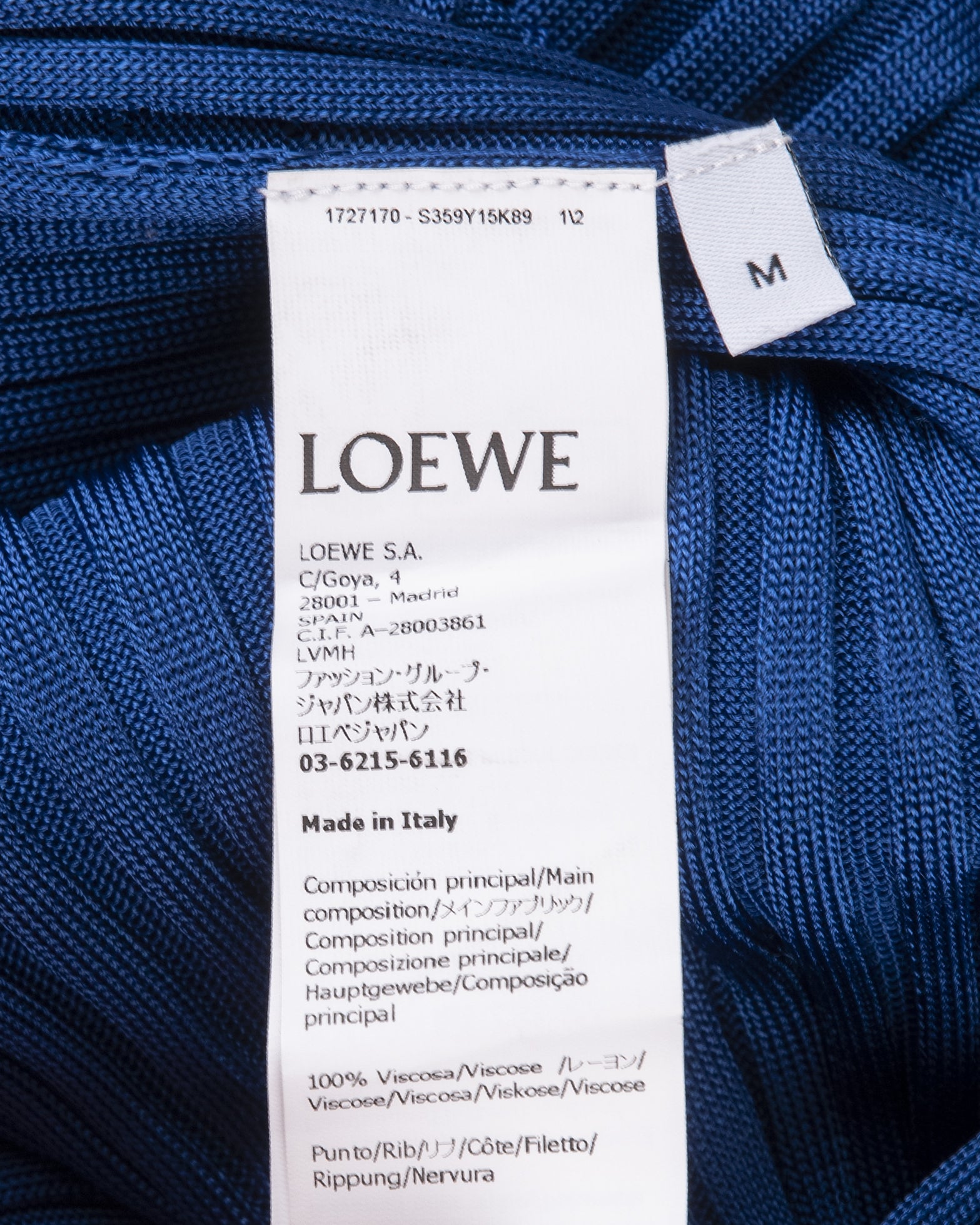 Blue Ribbed Knitted Dress