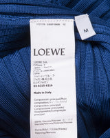 Blue Ribbed Knitted Dress