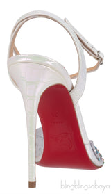 PVC Crystal Croc Print Slingback Heels