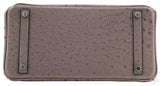 Birkin 30 Grey Tourterelle Ostrich